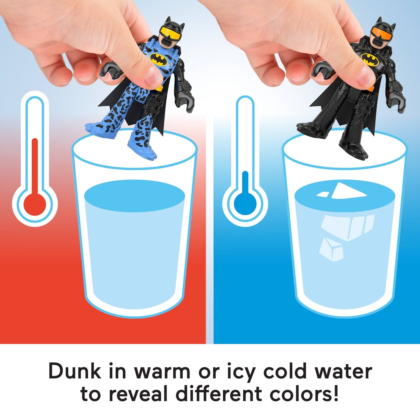 Imaginext DC Super Friends Color Changers Batman & Two-Face 3-Piece Figure Set For Kids